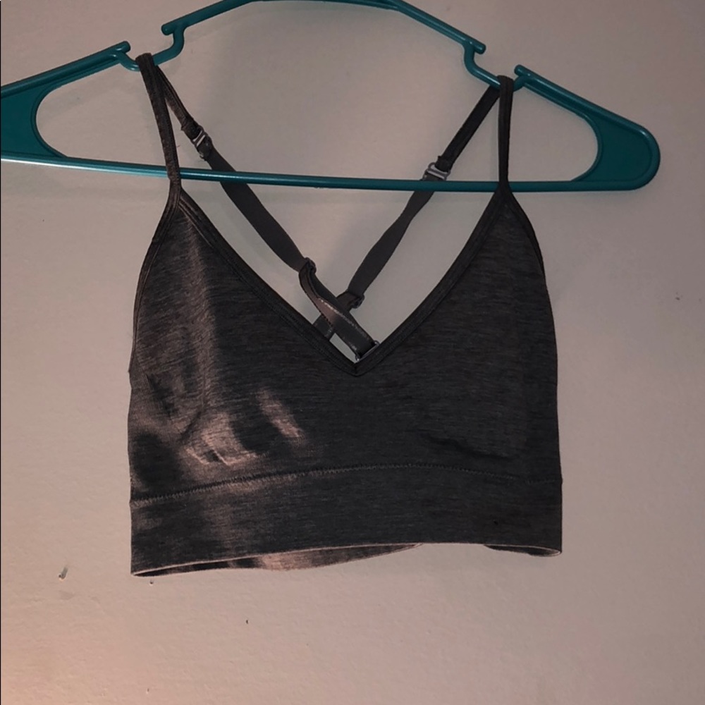 grey sports bra